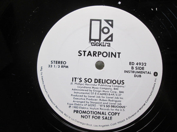 Starpoint : It's So Delicious (12", Promo, AR )