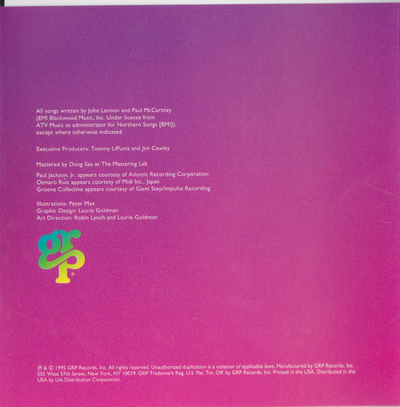 Various : (I Got No Kick Against) Modern Jazz. A GRP Artists' Celebration Of The Songs Of The Beatles (CD, Comp, Promo)