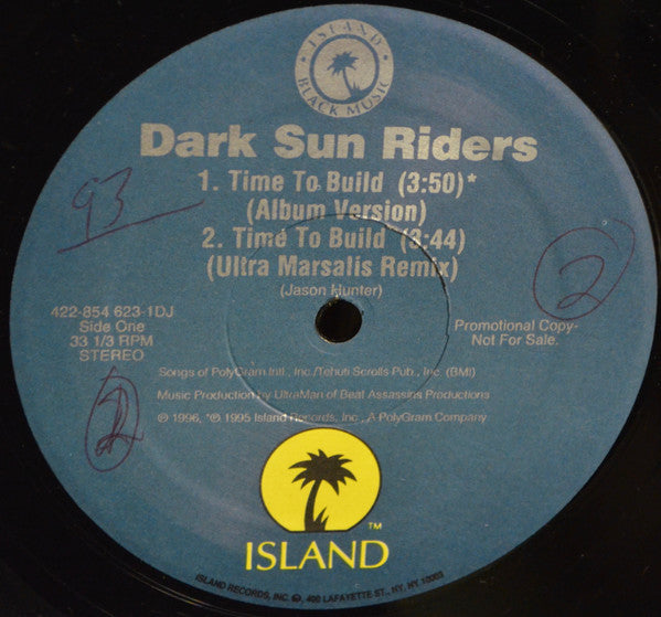 Dark Sun Riders : Time To Build (12", Promo)