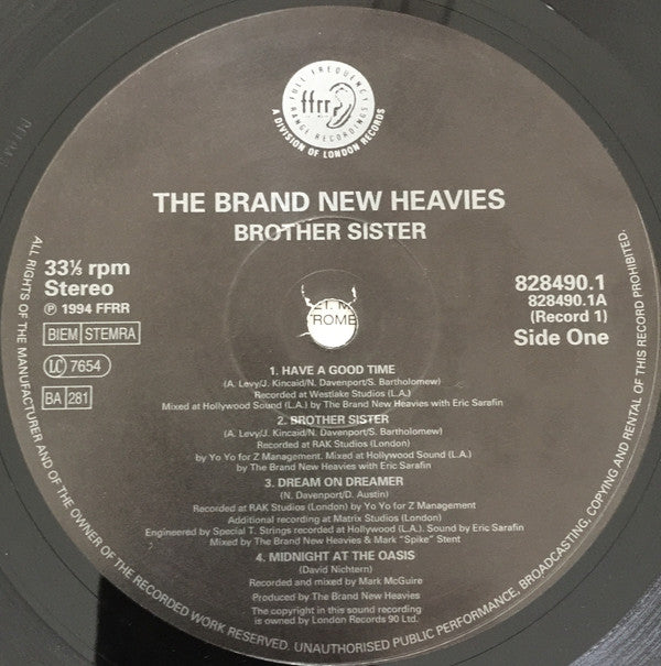The Brand New Heavies : Brother Sister (2xLP, Album)