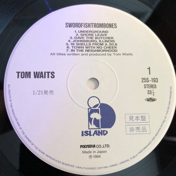 Tom Waits : Swordfishtrombones (LP, Album, Promo)