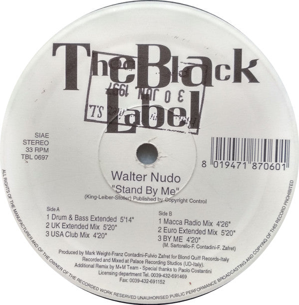 Walter Nudo : Stand By Me (12")