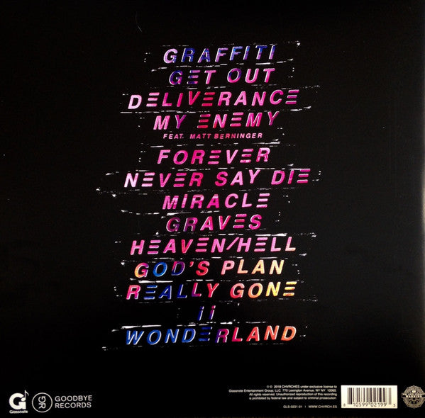 Chvrches : Love Is Dead (LP, Album, Blu)
