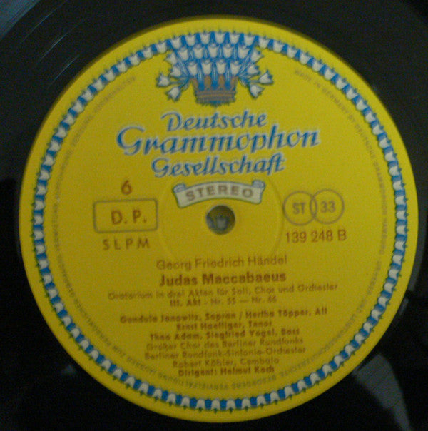 Georg Friedrich Händel - Gundula Janowitz, Hertha Töpper, Ernst Haefliger, Peter Schreier, Theo Adam, Großer Chor Des Berliner Rundfunks Und Rundfunk-Sinfonieorchester Berlin, Helmut Koch : Judas Maccabaeus (3xLP + Box)