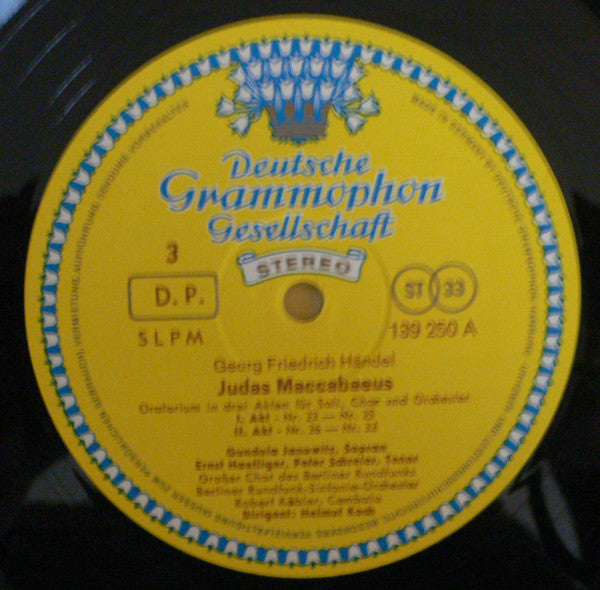 Georg Friedrich Händel - Gundula Janowitz, Hertha Töpper, Ernst Haefliger, Peter Schreier, Theo Adam, Großer Chor Des Berliner Rundfunks Und Rundfunk-Sinfonieorchester Berlin, Helmut Koch : Judas Maccabaeus (3xLP + Box)