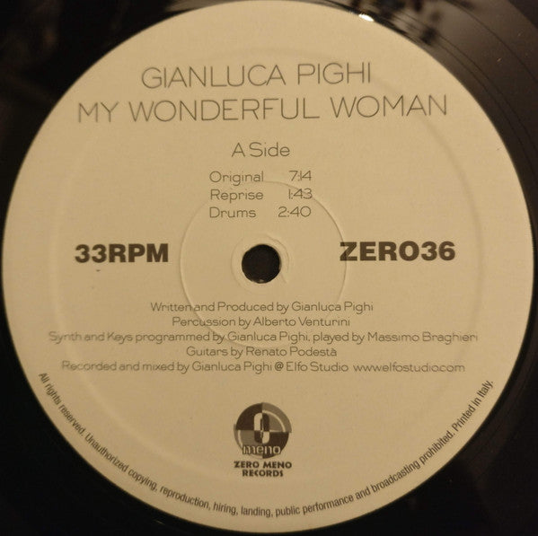 Gianluca Pighi : My Wonderful Woman (12")