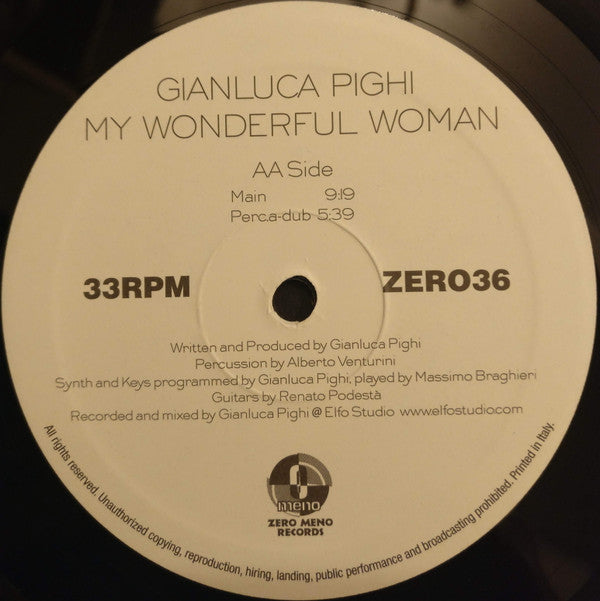 Gianluca Pighi : My Wonderful Woman (12")
