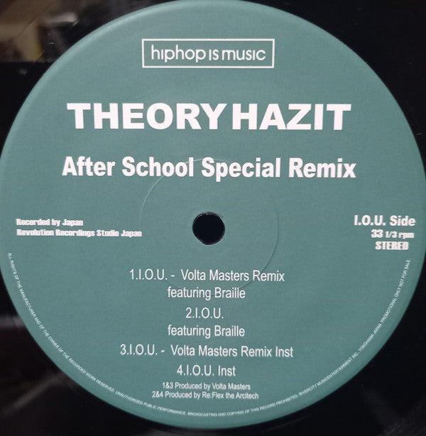 Theory Hazit : After School Special Remix (12", Promo)