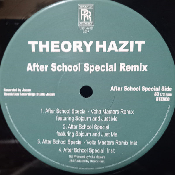 Theory Hazit : After School Special Remix (12", Promo)