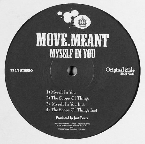 Move.Meant : Myself In You (12", Promo)