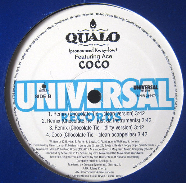 Qualo Feat. Ace : Coco (12", Promo)