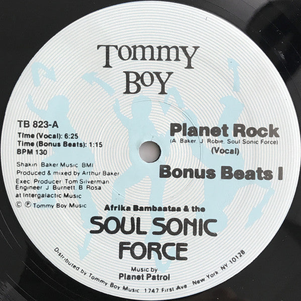Afrika Bambaataa & Soulsonic Force Music By Planet Patrol : Planet Rock (12", Single, RE, Blu)