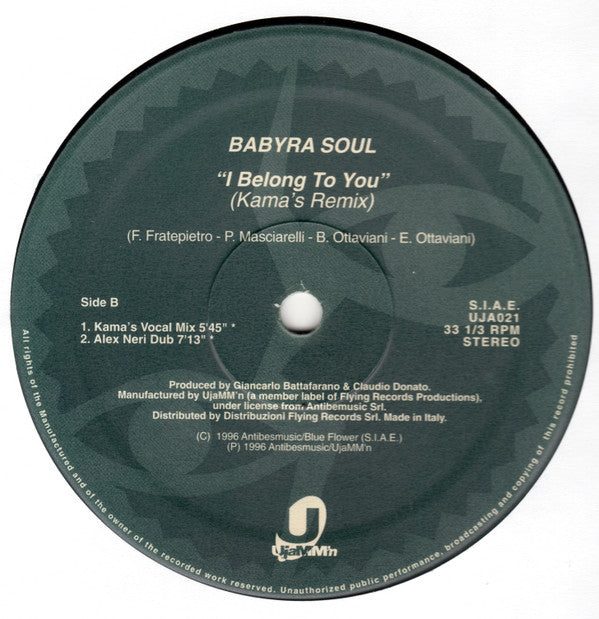 Babyra Soul : I Belong To You (Kama's Remix) (12")