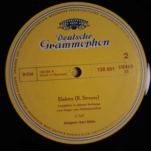 Richard Strauss - Inge Borkh, Marianne Schech, Jean Madeira, Dietrich Fischer-Dieskau, Staatskapelle Dresden, Karl Böhm : Elektra (2xLP + Box, RE)