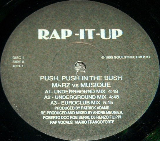 Marz (4) Vs Musique : Push, Push In The Bush (2x12", Maxi)