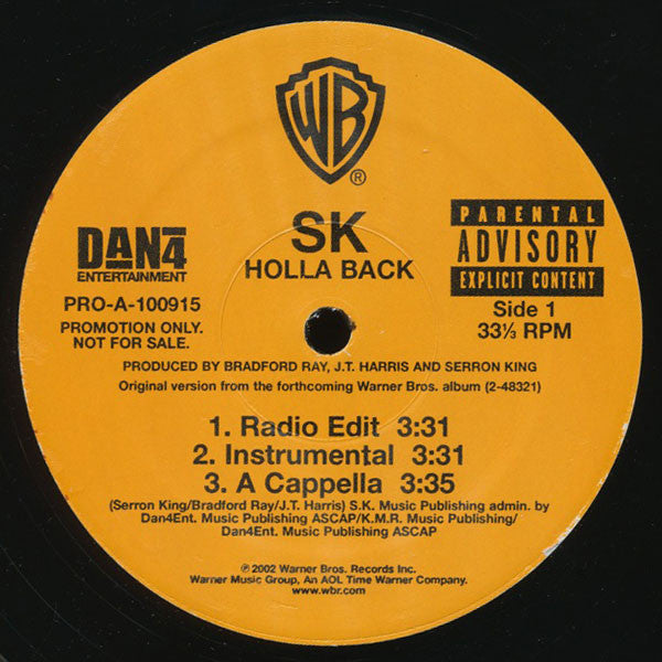 SK : Holla Back (12", Promo)