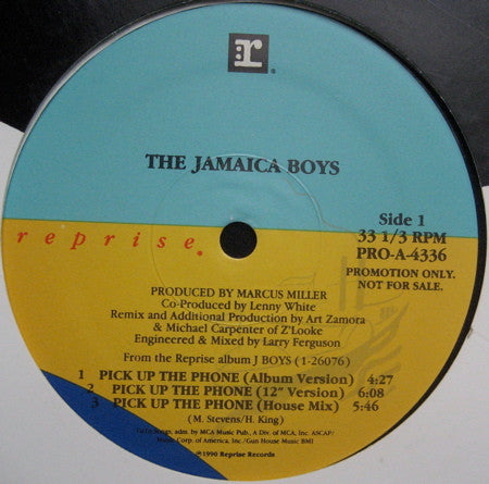 The Jamaica Boys : Pick Up The Phone (12", Promo)