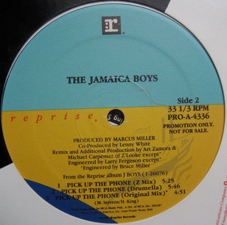 The Jamaica Boys : Pick Up The Phone (12", Promo)