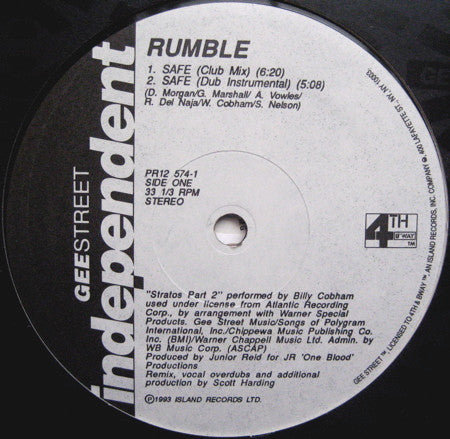 Rumble (2) : Safe (12", Promo)