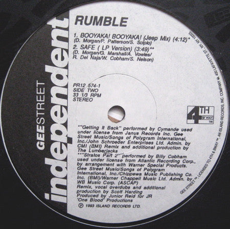 Rumble (2) : Safe (12", Promo)