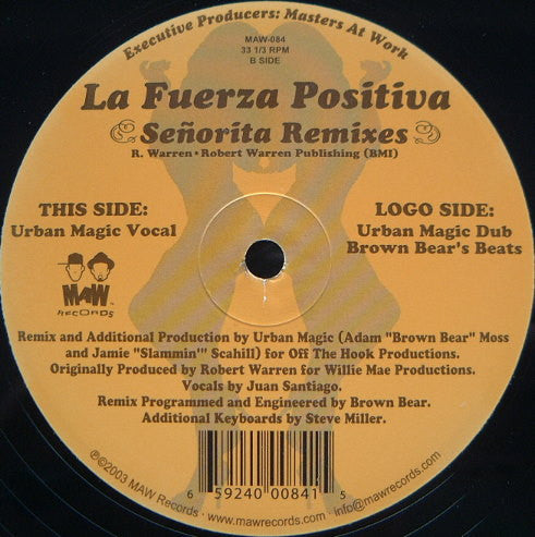 La Fuerza Positiva : Señorita Remixes (12")