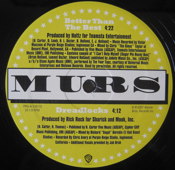 Murs : Better Than The Best / Dreadlocks (12", Single, Promo)