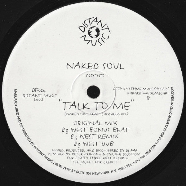 Naked Soul Feat. Consuela Ivy : Talk To Me (12")