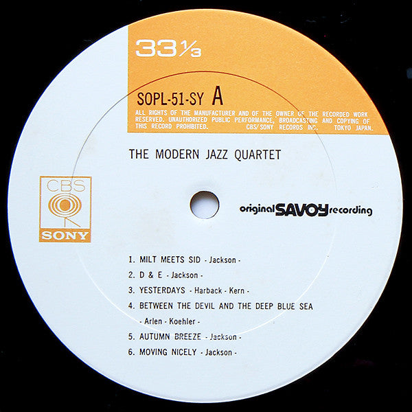 The Modern Jazz Quartet : Modern Jazz Quartet (LP, Album, Mono, RE)