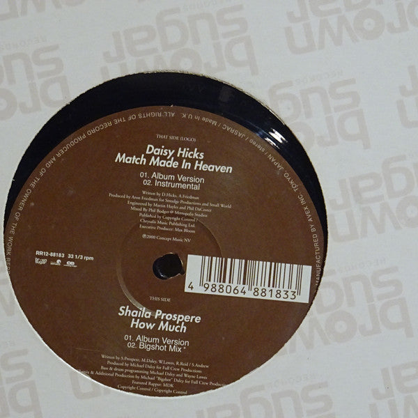 Daisy Hicks / Shaila Prospere : Match Made In Heaven / How Much (12")