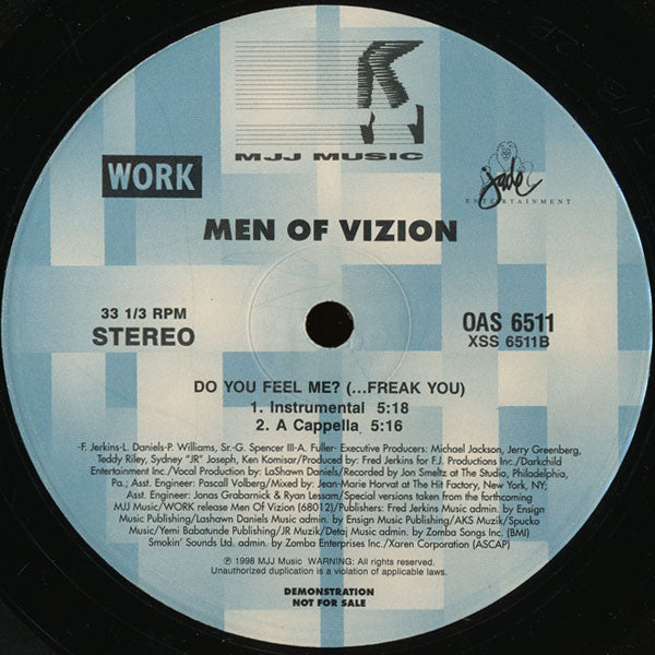 Men Of Vizion : Do You Feel Me? (...Freak You) (12", Single, Promo)