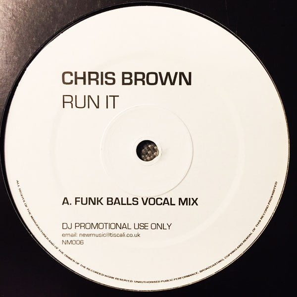 Chris Brown (4) : Run It (12", Promo, Unofficial)