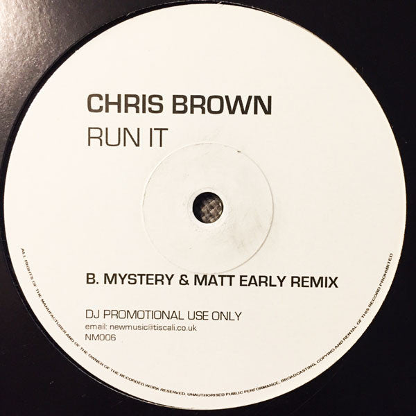 Chris Brown (4) : Run It (12", Promo, Unofficial)