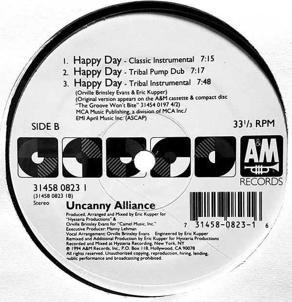 Uncanny Alliance : Happy Day (12")