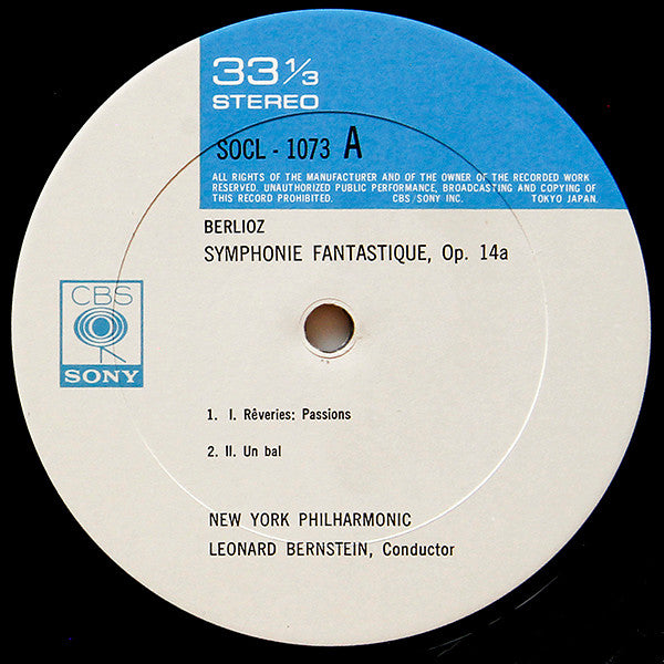 Hector Berlioz / Leonard Bernstein, The New York Philharmonic Orchestra : Symphonie Fantastique (LP, Album)
