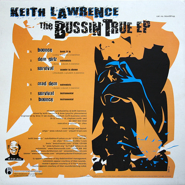 Keith Lawrence : The Bussin' True EP (12", EP)