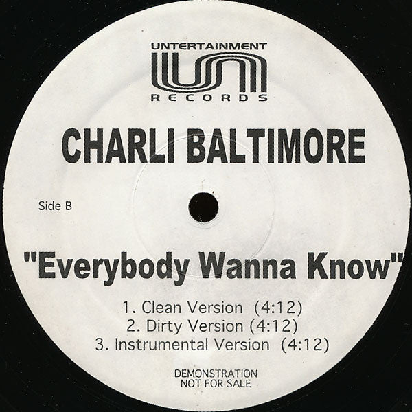 Charli Baltimore Featuring Da Brat, Queen Pen, The Lady Of Rage, Gangsta Boo & Scarlet : Thorough Bitches / Everybody Wanna Know (12", Promo)