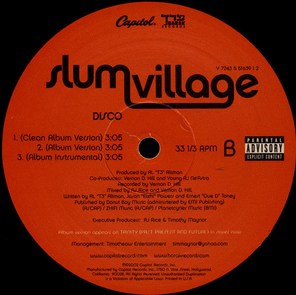Slum Village : Disco (12", Single)