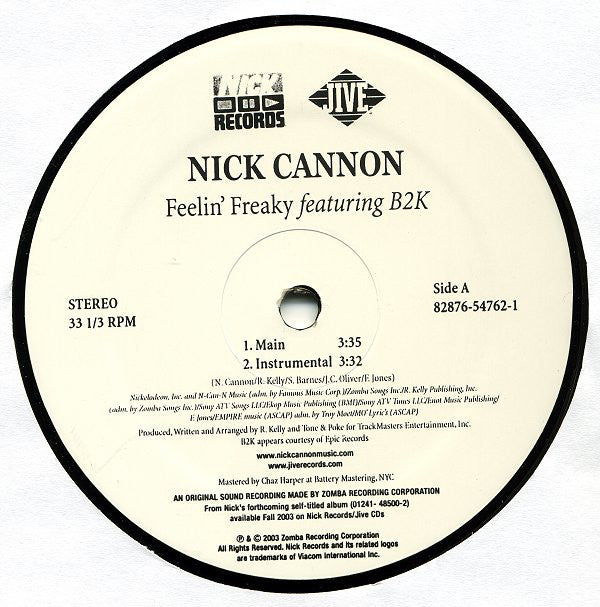 Nick Cannon Featuring B2K : Feelin' Freaky (12")