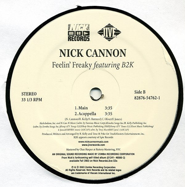 Nick Cannon Featuring B2K : Feelin' Freaky (12")