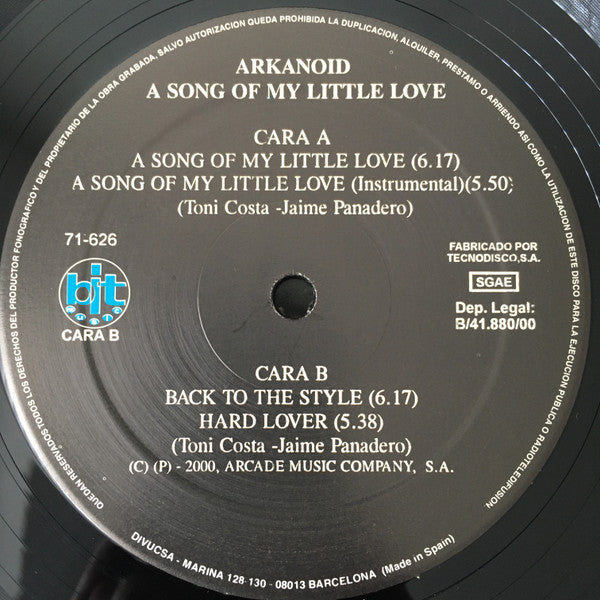 Arkanoid (3) : A Song Of My Little Love (12")