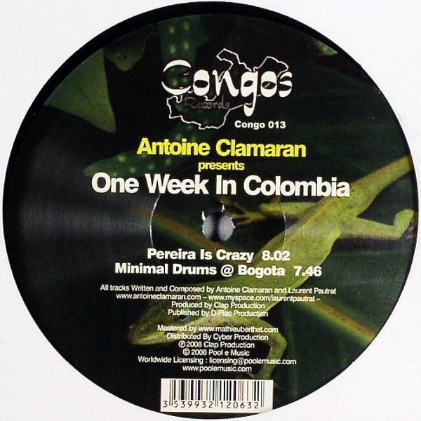Antoine Clamaran : One Week In Colombia (12")