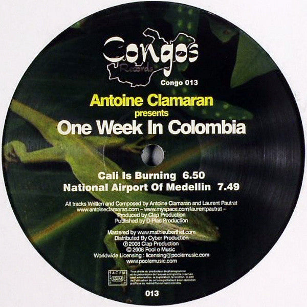 Antoine Clamaran : One Week In Colombia (12")