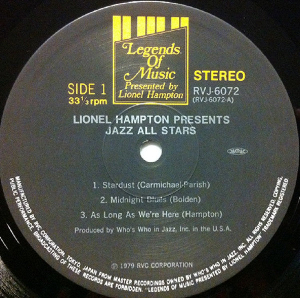 Lionel Hampton : Jazz All Stars (LP, Album)