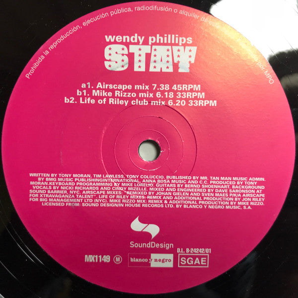 Wendy Phillips : Stay (12")