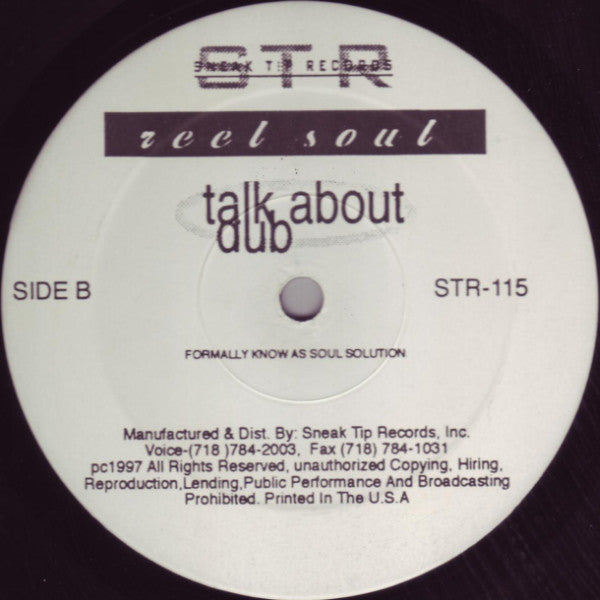Reel Soul Featuring Carolyn Harding : Talk About Love (12")
