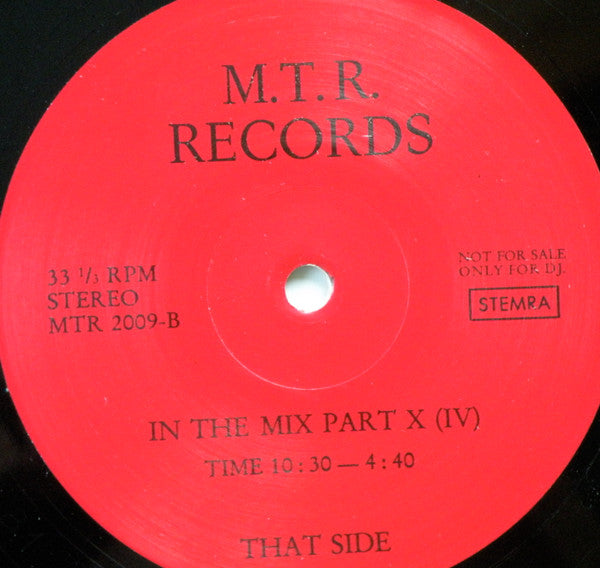 Various : In The Mix Part X (12", Mixed, Unofficial)