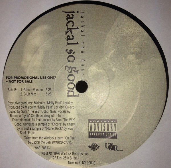 Jackal The Bear : Jackal So Good (12", Promo)