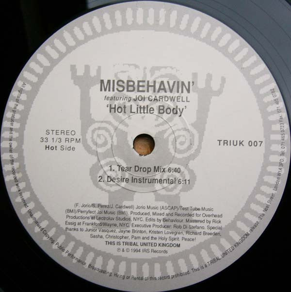 Misbehavin' Featuring Joi Cardwell : Hot Little Body (12")