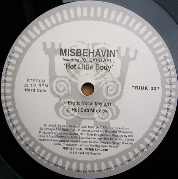Misbehavin' Featuring Joi Cardwell : Hot Little Body (12")