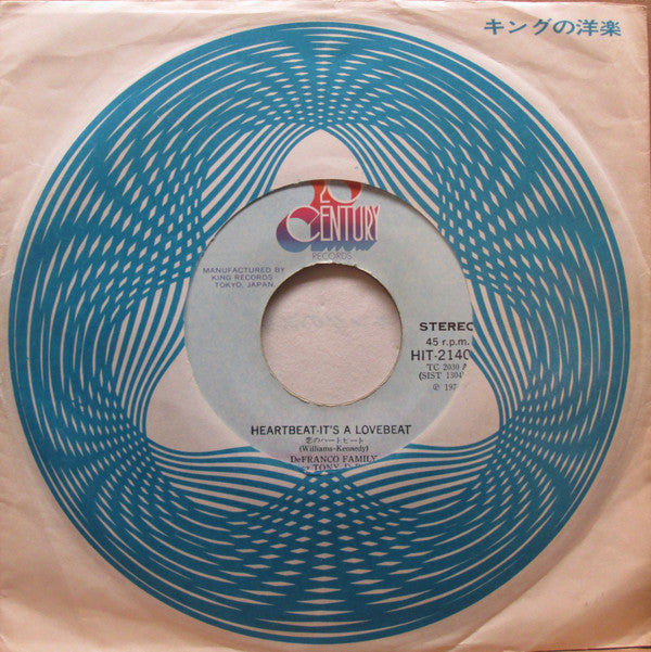 The DeFranco Family : Heartbeat - It's A Lovebeat = 恋のハート・ビート (7", Single)
